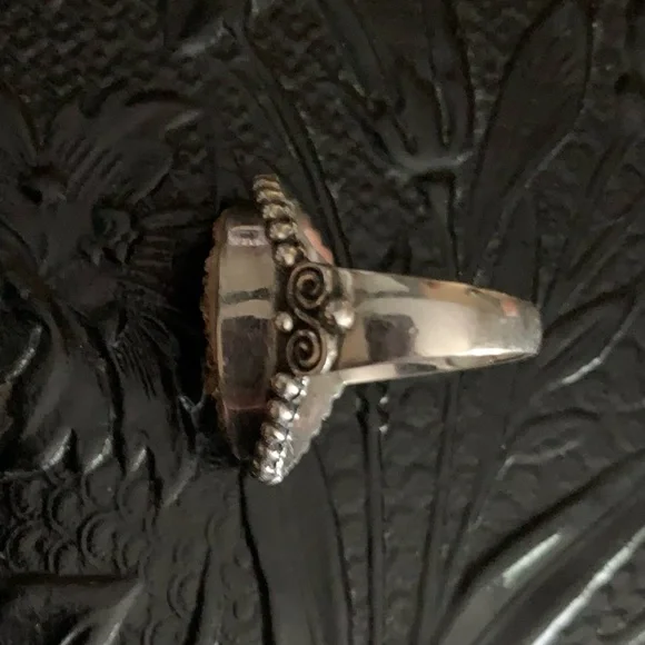 Vintage Sajen Dark Druzy Sterling Silver ring - Picture 10 of 13